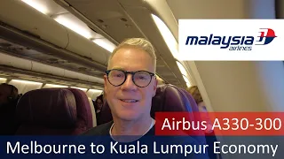 Full Service Economy (almost) : Malaysia Airlines : A330-300 : Melbourne to Kuala Lumpur