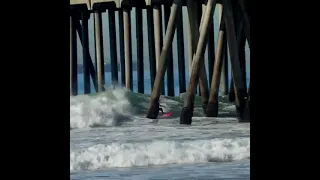 Huntington Beach twin fin surf sesh