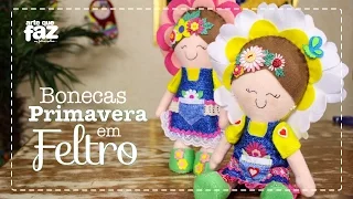 DIY - Bonecas Primavera em Feltro (Vanessa Iaquinto)