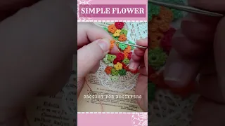 CROCHET flowers 🌺🌼🌷How to crochet step by step tutorials for beginners in my channel  #shorts Part 2