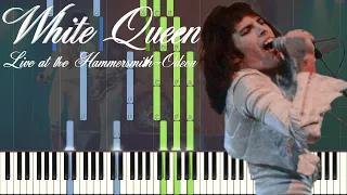 Queen - White Queen (Live at the Hammersmith-Odeon) Piano Tutorial - As Played by Queen