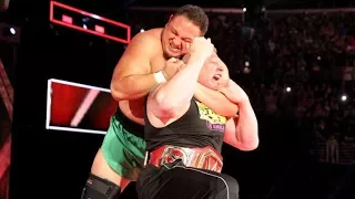 Raw 6/26/17 : Samoa Joe chokes out Brock Lesnar !!! #JoeAintNoBitch