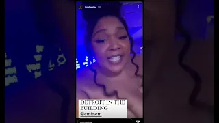 Lizzo's reaction to Eminem at the Superbowl Halftime Show 2022