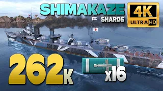 Destroyer Shimakaze on map Shards, 262k damage - World of Warships