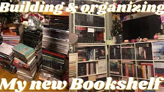 Building & organizing my new bookshelf  |Stephanie J