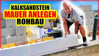 HAUS MAUERN - ANLEGEN mit KALKSANDSTEINEN und ECKEN erstellen! | KS ROHBAU #02 | Home Build Solution