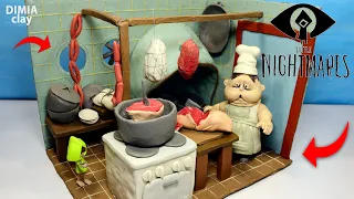 THE KITCHEN, TWIN CHEFS and SIX in new Little Nightmares room diorama - Part 2 | by Dimia Clay