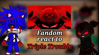 Fandom react to Triple Trouble ( Lord X vs Auditor part 2 )