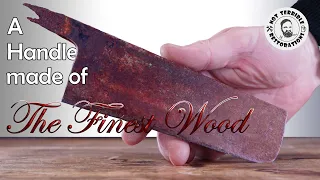 Making A Hidden Tang Knife Handle From Bloodwood & Ebony | Restoration of Japanese Knife