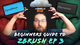 The Beginners Guide To ZBRUSH - Episode 3 | Masking, Selection, Zremesher, Dynamesh & Polypaint!