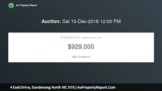 4 Exell Drive, Dandenong North VIC 3175 | AuPropertyReport.Com