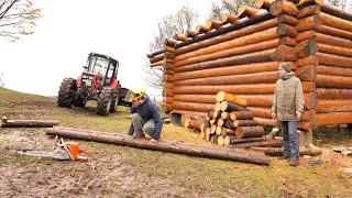 Building the BIGGEST DIY Log Cabin   Working OFF GRID - Second Year REVIEW (Timelape)