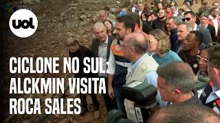 Alckmin e ministros visitam áreas afetadas por ciclone no Rio Grande do Sul