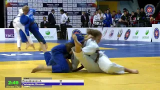 57 kg Никифорова А Галицкая К 10 11 2018 Т2 Первенство России среди юношей и девушек до 18 лет