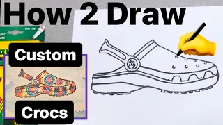 How to Draw Crocs EASY - for Kids and Customize Step by Step #crocs #mrschuettesart