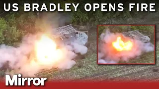 Ukraine forces destroy Russian BMP with US Bradley