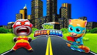 Who's the best❓ Who is Cooler❓ Super Tom or Super Ginger❓Talking Tom Hero Dash Gameplay Full HD