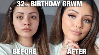 MY 32nd BIRTHDAY MAKEUP GET READY WITH ME