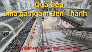 Ga ngầm lớn nhất tuyến metro Bến Thành - Suối Tiên hoàn thiện sau 7 năm thi công | Tuyến metro số 1