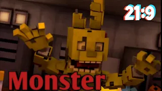 Клип Skillet Monster-FNAF Minecraft Springtrap на английском экран 21:9