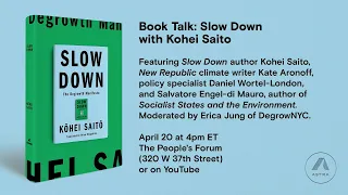 BOOK TALK: SLOW DOWN WITH KOHEI SAITO