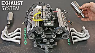 1/4 SCALE V8 Engine Gets TUBULAR Exhaust System!