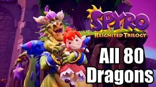SPYRO REIGNITED TRILOGY [PS4 PRO] - All 80 Dragons Cutscenes Showcase (SPYRO THE DRAGON)