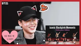 BTS reaction to Blackpink iconic concert moments