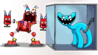 Creepy WUBBOX Vs Cyan Rainbow Friends Animation Banban