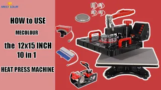 How To Use Mecolour 10  in 1 Combo Multifunctional Swing Away Sublimation Heat Press Machine ?