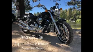American Lifan Lycan 250cc Cruiser Assembly/Ride/Review #AmericanLifan #Lycan #250cc #assembly #bike