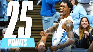 Caleb Love Drops 25 PTS, 9 REB & 6 AST To Lead UNC Over CofC!