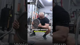 Weighted warmup for back & biceps #shorts #shortvideo #youtubeshorts