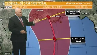 Tropical Storm Cristobal moves toward Mexico