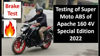 Super Moto ABS Testing of TVS Apache 160 4V Special Edition 2022