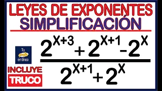 TEORÍA DE EXPONENTES - SIMPLIFICACIÓN (Incluye Truco Fácil)