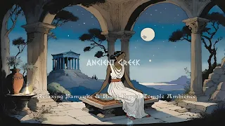 Ancient Greek Antiquity Relaxing Music + Mystical Forest Temple Night Ambience | Sleep & Meditation