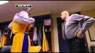 Phil Jackson Fines Andrew Bynum (Actual Footage)