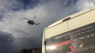 Пожар в торговом центре РИО ~ Вертолет МЧС