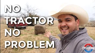 Moving Round Hay Bales Without A Tractor!!!