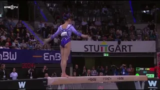 DTB POKAL Stuttgart - Beam Final 2024 Qiyuan Qiu (CHN) 15,500