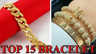 TOP 15 GOLD BRACELET DESIGNS FOR MEN 2020 // GOLD DIAMONDS BRACELET