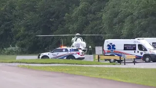 LifeFlight helicopter lands just off Rt 30 Latrobe 7/8/23