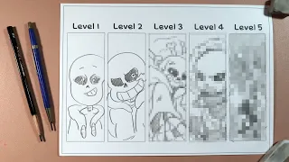 How to draw Sans Level 1234