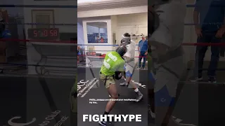 JERMALL CHARLO KNOCKS OUT SPARRING PARTNER'S MOUTHPIECE WITH A VICIOUS BODYSHOT COMBO