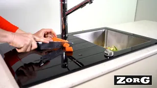 Видео-обзор кухонной мойки ZorG из стекла