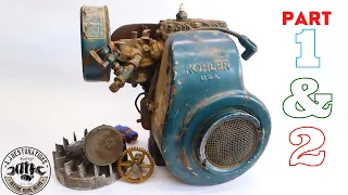 Vintage Kohler K91 engine restoration - Part 1 and 2 -