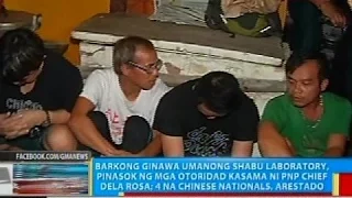 Barkong ginawa umanong shabu laboratory, pinasok ng mga otoridad kasama ni PNP chief Dela Rosa