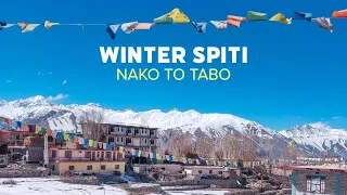 Winter Drive to Spiti Valley | Frozen Lake in Nako | Tabo | Ep 1 | 4K