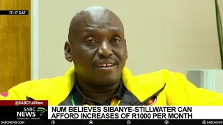 NUM believes Sibanye-Stillwater can afford to pay increases of R1 000 per month